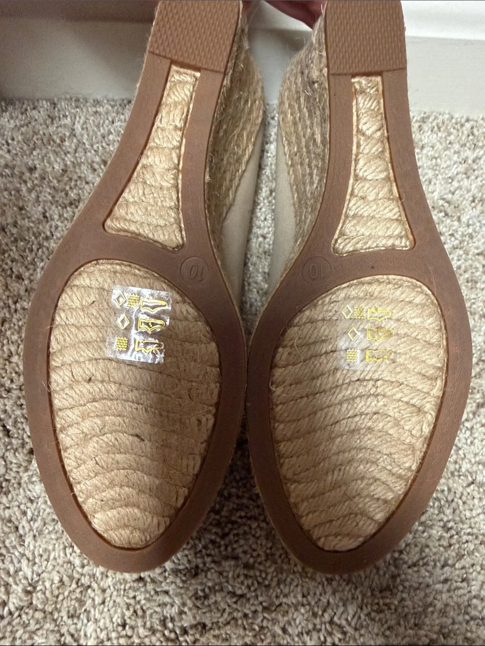 J. Crew Factory Flax Canvas Espadrille Wedge Pumps